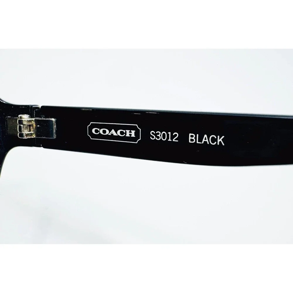 Coach Eyeglasses Frames Women Black S3012 Square Full Rim 125